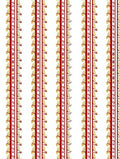 Red Golden Bordered Vertical Stripe Rug
