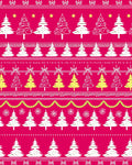 Festive White Christmas Trees Yellow Stars Rug