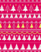 Festive White Christmas Trees Yellow Stars Rug