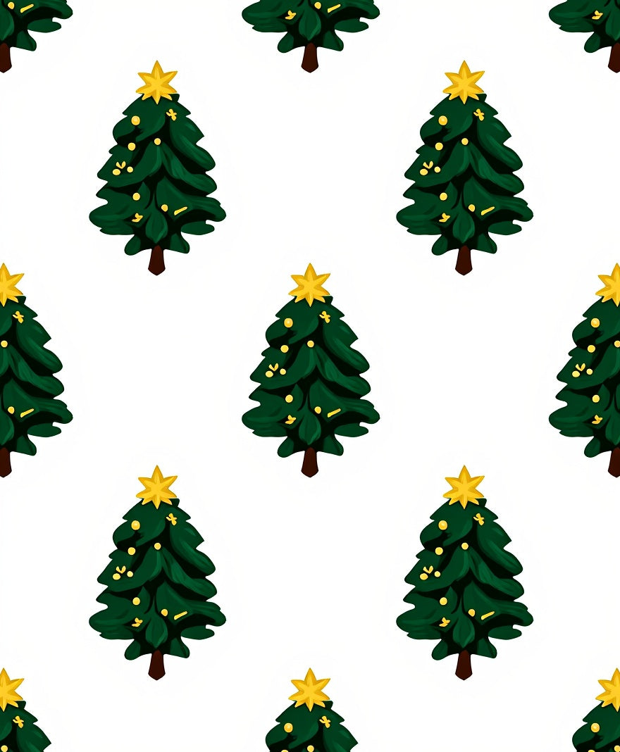 Emerald Evergreen Festive Tree Star Rug