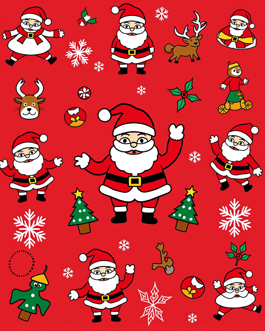 Jolly Santa Claus Christmas Collection Rug