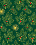 Green Pine Needle Berry Radiance Rug