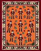 Crimson Soldier Foliage Border Rug