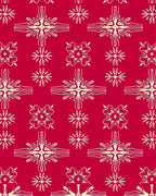 Crimson Cream Starburst Medallion Rug