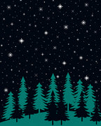Midnight Forest Starry Night Rug