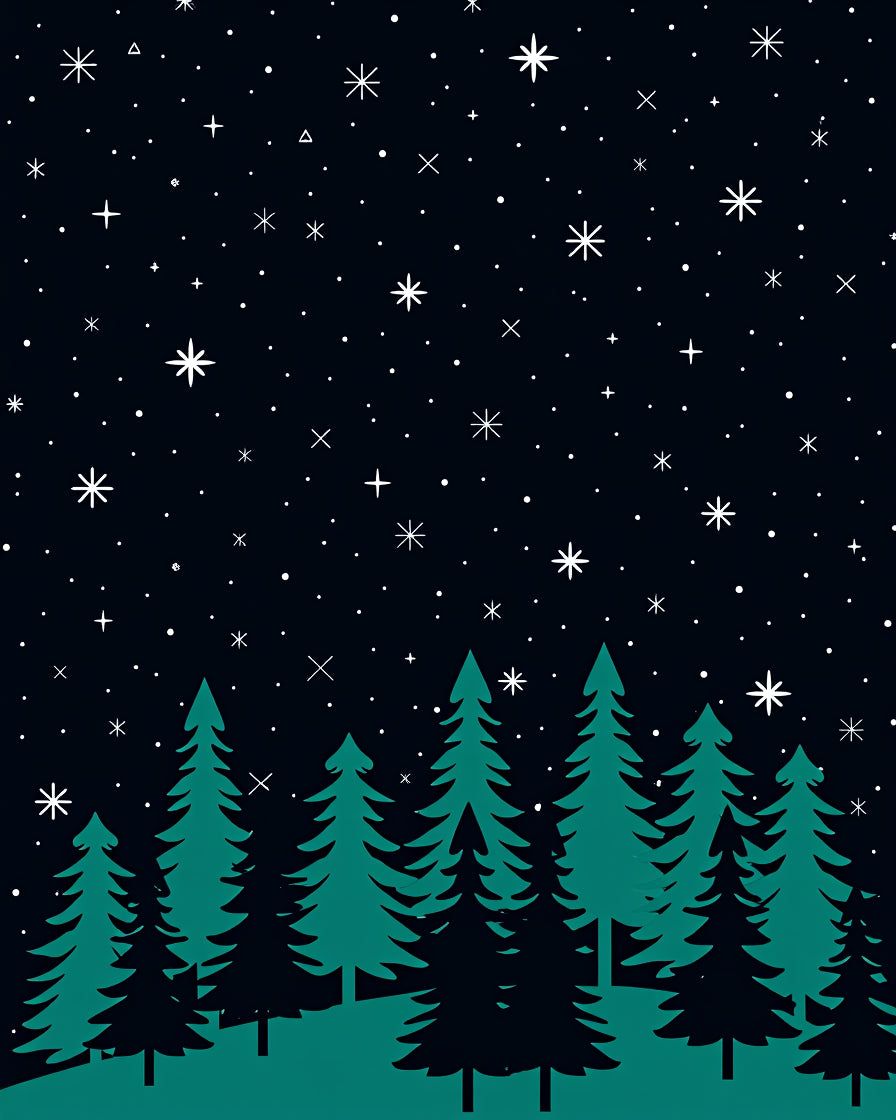 Midnight Forest Starry Night Rug