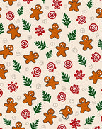 Gingerbread Men Holiday Swirl Confetti Rug
