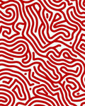 Crimson Maze Organic Lines Rug