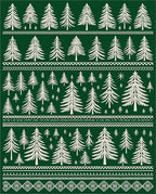 Christmas Forest Trees Border Rug