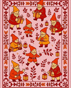 Whimsical Gnomes Autumn Gifts Pink Rug