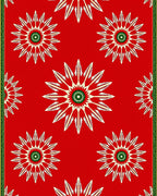 Red Sunburst Star Medallion Rug