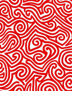 Bold Red Swirling Lines Rug