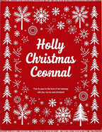 Red White Snowflake Christmas Trees Rug