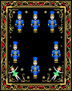 Royal Blue Nutcracker Ballet Frame Rug