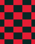 Bold Red Black Checkered Squares Rug