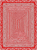 Bold Red Rectangular Waves Rug