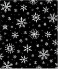 Black White Snowflake Scatter Rug