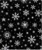 Black White Snowflake Scatter Rug