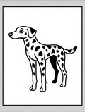 Black White Spotted Dog Animal Rug
