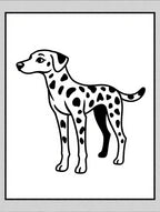 Black White Spotted Dog Animal Rug