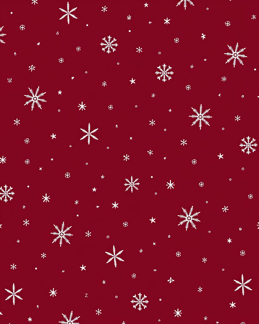Red White Winter Flurry Sprinkle Rug