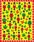 Christmas Nutcracker Red Green Folksy Rug