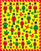 Christmas Nutcracker Red Green Folksy Rug