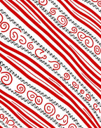 Bold Red Swirl Stripe Arrangement Rug