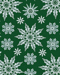 Emerald Green Snowflake Cluster Rug