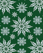 Emerald Green Snowflake Cluster Rug