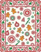 Happy Gingerbread Christmas Candy Forest Rug