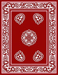 Crimson Red Classic Floral Medallion Rug