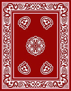 Crimson Red Classic Floral Medallion Rug