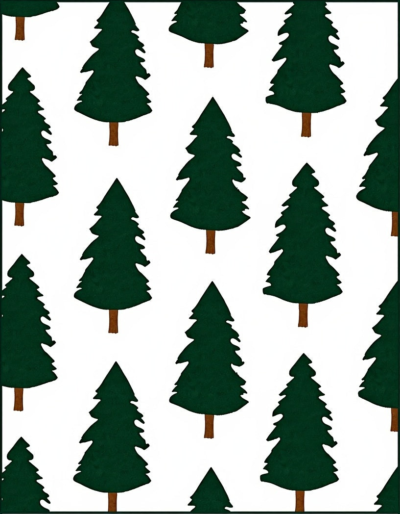 Dark Green Evergreen Forest Repeat Rug