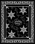 Winter Snowflake Scroll Holiday Accents Rug
