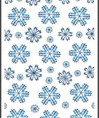 Azure Snowflake Scatter Classic Navy Rug