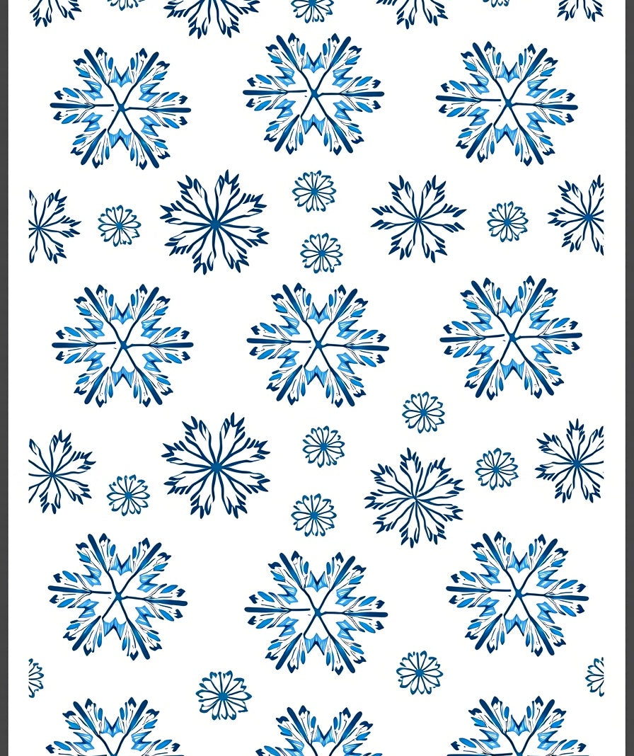 Azure Snowflake Scatter Classic Navy Rug