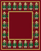Crimson Guard Soldiers Border Red Rug