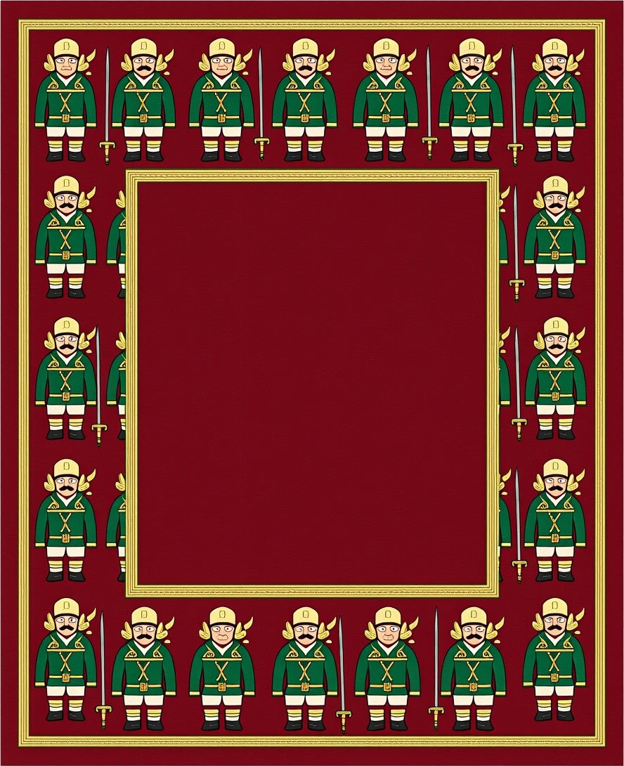 Crimson Guard Soldiers Border Red Rug
