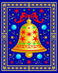 Golden Bell Festive Holiday Stars Rug