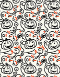 Whimsical Pumpkin Ghost Swirls Rug