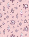 Pale Rose Snowflake Crystal Collection Rug
