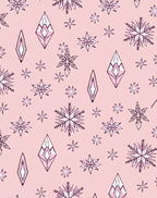Pale Rose Snowflake Crystal Collection Rug