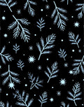 Light Blue Winter Branch Stars Rug