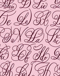 Elegant Script Monogram Pink Rug