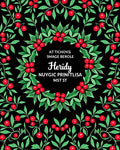 Festive Red Berry Garland Wreath Rug
