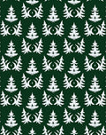 White Forest Symmetry Green Rug