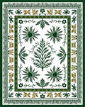 Emerald Green Leafy Branch Medallion Rug