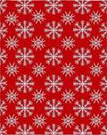Red White Snowflake Winter Holidays Rug