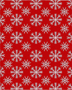 Red White Snowflake Winter Holidays Rug